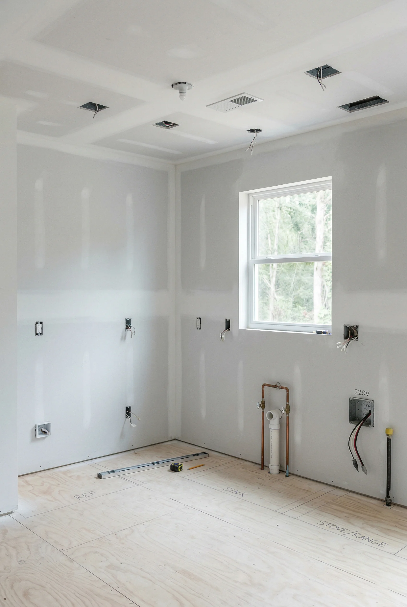 Kitchen Cabinet Installation before - Project 2